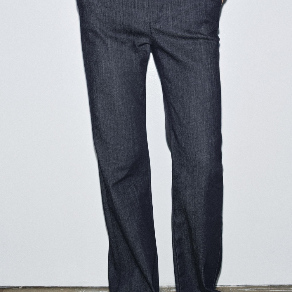 Zara Men's Dark Blue Straight Jeans